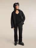 Women's Merino 260 Oasis Long Sleeve V Neck Black - 4