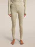 Women's Merino 260 Oasis Vertex High Rise Thermal Leggings Alpine Geo Undyed/Cumin - 1