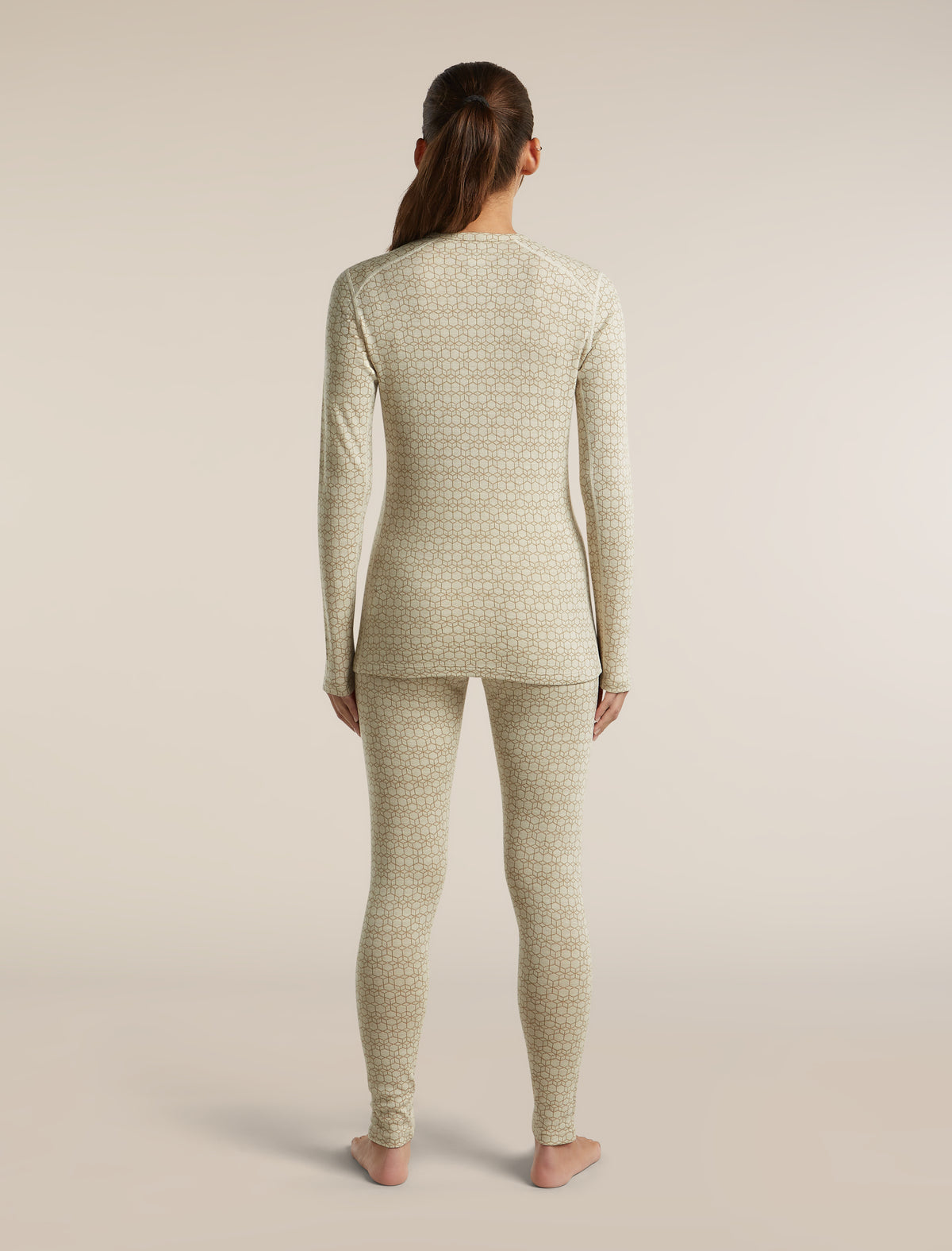 Women's Merino 260 Oasis Vertex Long Sleeve Thermal Crewe Alpine Geo Undyed/Cumin - 6