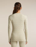 Women's Merino 260 Oasis Vertex Long Sleeve Thermal Crewe Alpine Geo Undyed/Cumin - 2