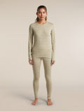 Women's Merino 260 Oasis Vertex Long Sleeve Thermal Crewe Alpine Geo Undyed/Cumin - 3