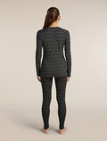 Women's Merino 260 Oasis Vertex Long Sleeve Thermal Crewe Alpine Geo Black/Snow - 6