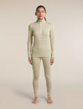 Women's Merino 260 Oasis Vertex Long Sleeve Thermal Half Zip Alpine Geo Undyed/Cumin - 2