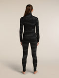 Women's Merino 260 Oasis Vertex Long Sleeve Thermal Half Zip Chillwave Black/Obsidian - 7