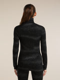 Women's Merino 260 Oasis Vertex Long Sleeve Thermal Half Zip Chillwave Black/Obsidian - 2