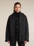 Women's Merino 260 Oasis Vertex Long Sleeve Thermal Half Zip Chillwave Black/Obsidian - 5
