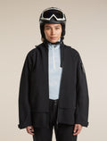 Women's Merino 260 Oasis Vertex Long Sleeve Thermal Half Zip Chillwave Snow/Zinc Blue - 5