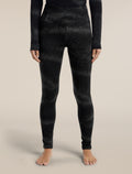 Women's Merino 260 Oasis Vertex High Rise Thermal Leggings Chillwave Black/Obsidian - 1