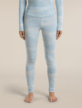 Women's Merino 260 Oasis Vertex High Rise Thermal Leggings Chillwave Snow/Zinc Blue - 1
