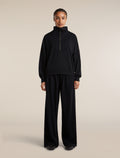 Women's Merino Blend 150 Drift Wide Leg Pants Black - 3