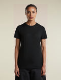 Women's Merino 150 Tech Lite Short Sleeve Tee IB Stitchline Black - 1
