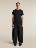Women's Merino 150 Tech Lite Short Sleeve Tee IB Stitchline Black - 3