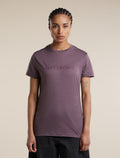Women's Merino 150 Tech Lite Short Sleeve Tee IB Stitchline Grey Plum - 1