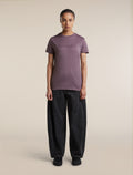 Women's Merino 150 Tech Lite Short Sleeve Tee IB Stitchline Grey Plum - 3
