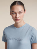 Women's Merino 150 Tech Lite Short Sleeve Tee IB Stitchline Zinc Blue - 6