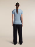 Women's Merino 150 Tech Lite Short Sleeve Tee IB Stitchline Zinc Blue - 7