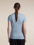 Women's Merino 150 Tech Lite Short Sleeve Tee IB Stitchline Zinc Blue - 2