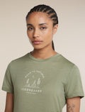 Women's Merino 150 Tech Lite Short Sleeve Tee Peaceful Pass Sleeve Lichen - 6