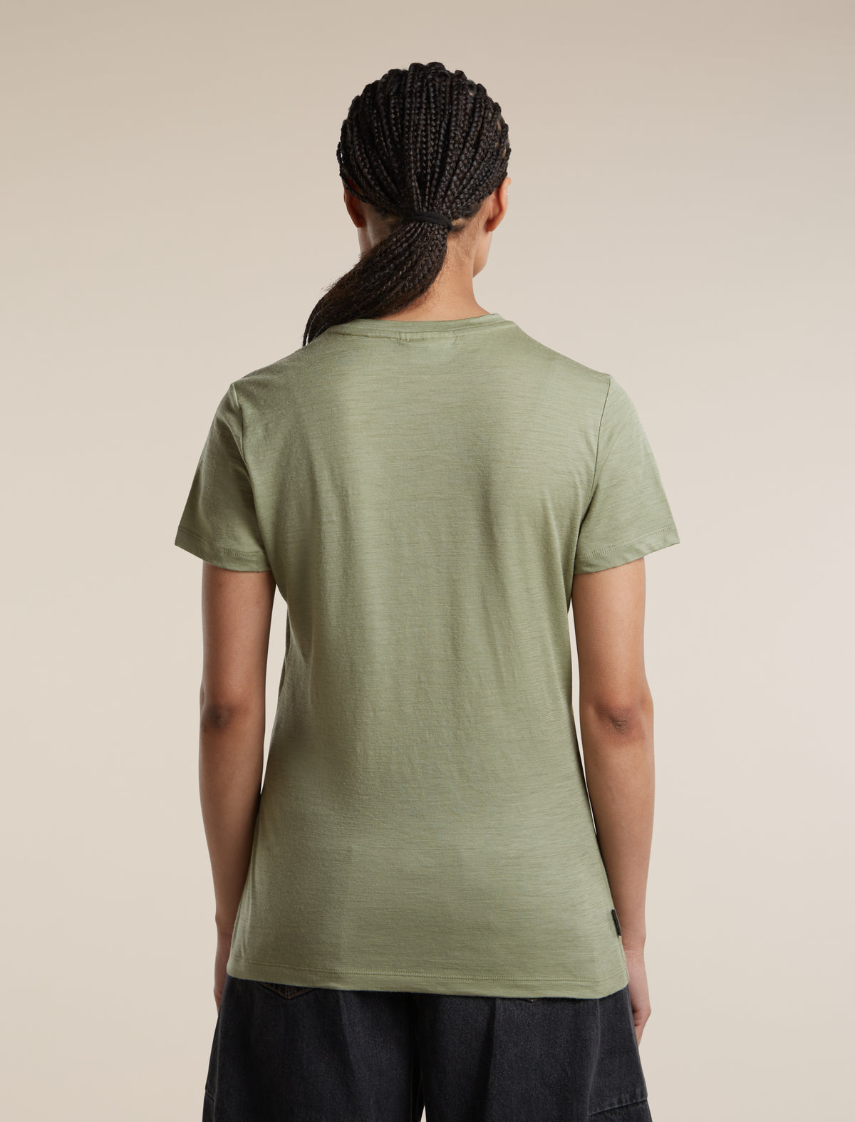 Women's Merino 150 Tech Lite Short Sleeve Tee Peaceful Pass Sleeve Lichen - 2