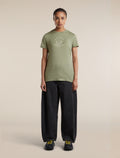 Women's Merino 150 Tech Lite Short Sleeve Tee Peaceful Pass Sleeve Lichen - 3