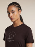 Women's Merino 150 Tech Lite Short Sleeve Tee Peaceful Pass Sleeve Bittersweet - 6