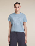 Women's Merino 150 Tech Lite Short Sleeve Crop Tee Great Heights Zinc Blue - 1