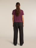 Women's Merino 150 Tech Lite Short Sleeve Crop Tee Great Heights Dark Berry - 6