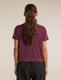 Women's Merino 150 Tech Lite Short Sleeve Crop Tee Great Heights Dark Berry - 2