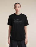 Women's Merino 150 Tech Lite Short Sleeve Relaxed Tee icebreaker Heritage Black - 1