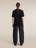 Women's Merino 150 Tech Lite Short Sleeve Relaxed Tee icebreaker Heritage Black - 6