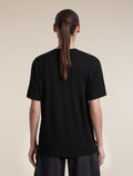 Women's Merino 150 Tech Lite Short Sleeve Relaxed Tee icebreaker Heritage Black - 2