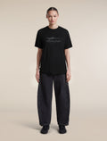 Women's Merino 150 Tech Lite Short Sleeve Relaxed Tee icebreaker Heritage Black - 3