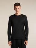 Men's Merino 150 Tech Lite Long Sleeve Tee IB Vertical Black - 1