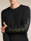 Men's Merino 150 Tech Lite Long Sleeve Tee IB Vertical Black - 6