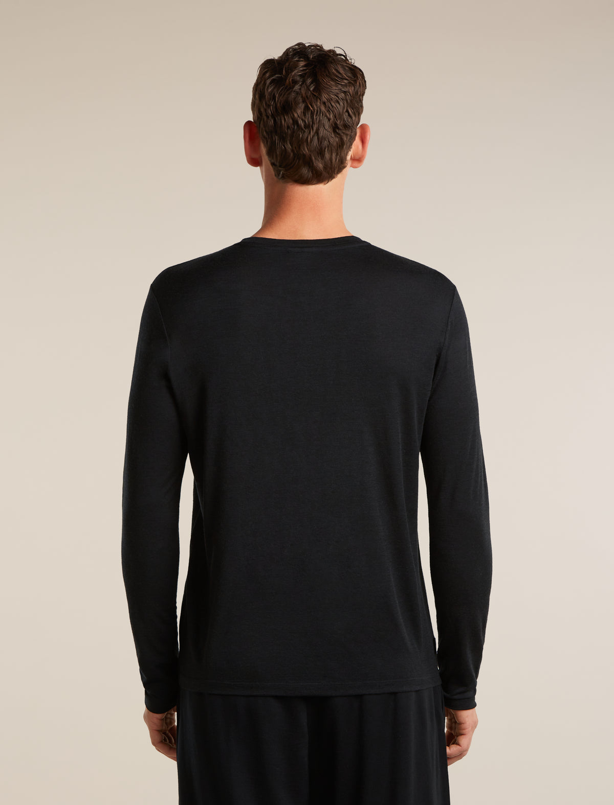 Men's Merino 150 Tech Lite Long Sleeve Tee IB Vertical Black - 2