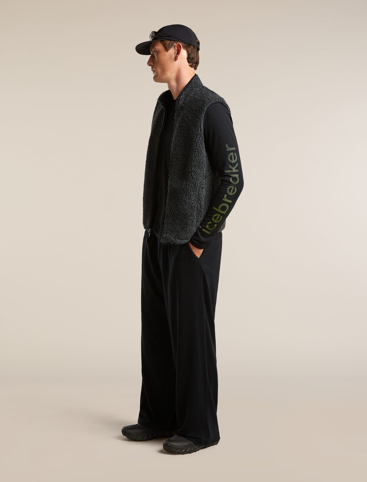 Men's Merino 150 Tech Lite Long Sleeve Tee IB Vertical Black - 4
