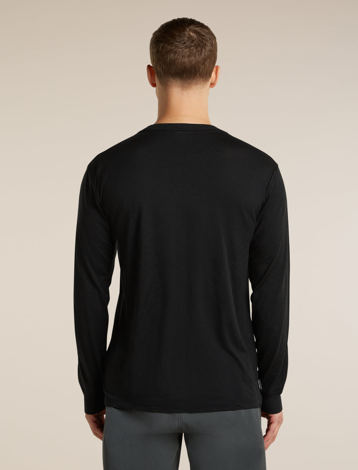 Men's Merino 150 Tech Lite Long Sleeve Relaxed Tee Black - 2