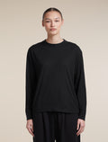 Women's Merino 150 Tech Lite Long Sleeve Relaxed Tee Black - 1