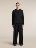 Women's Merino 150 Tech Lite Long Sleeve Relaxed Tee Black - 3