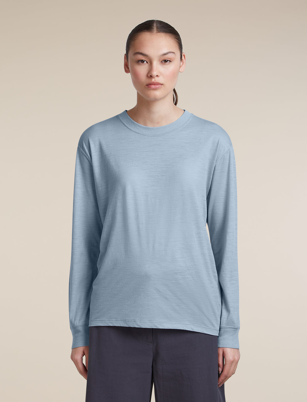 Women's Merino 150 Tech Lite Long Sleeve Relaxed Tee Zinc Blue - 1
