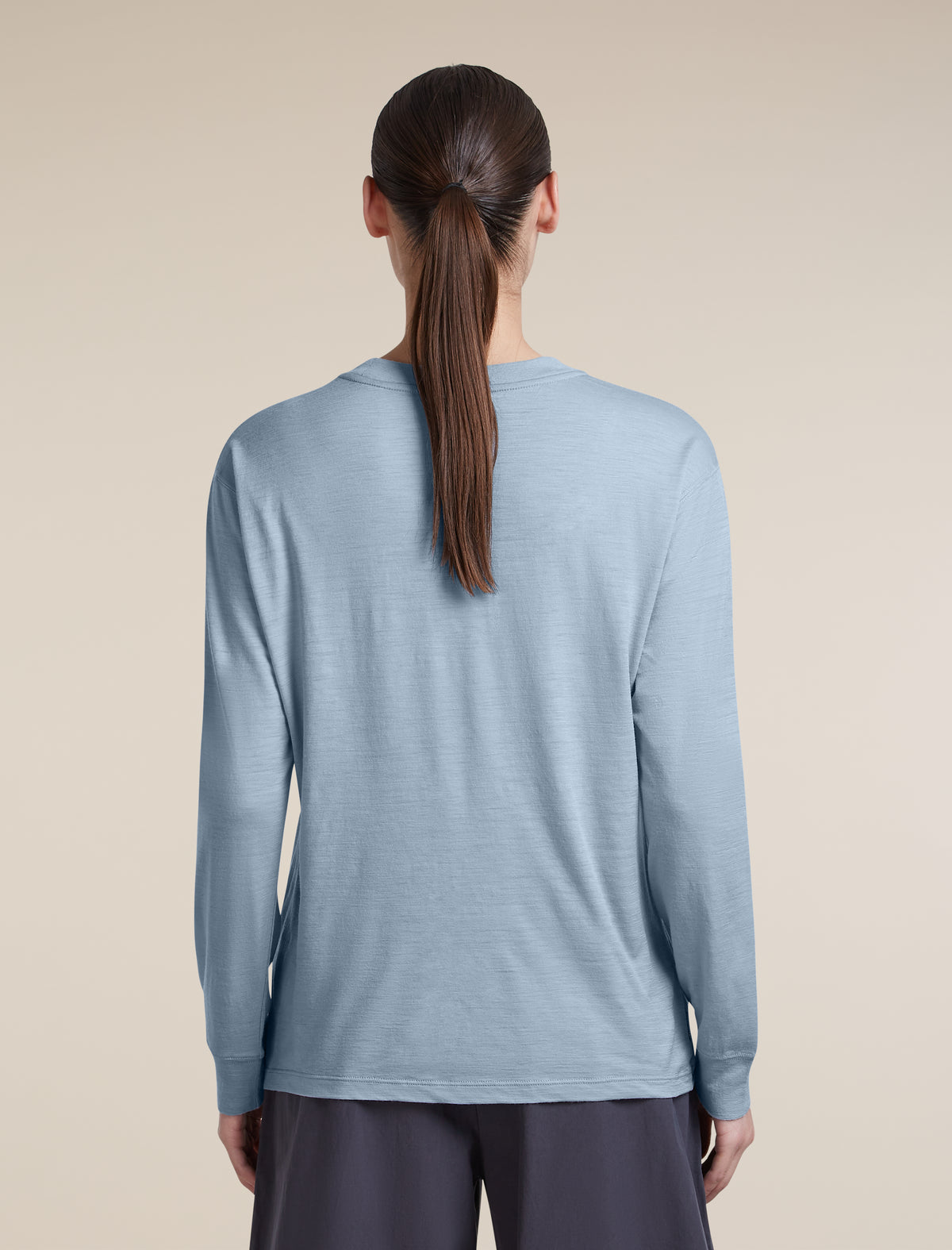 Women's Merino 150 Tech Lite Long Sleeve Relaxed Tee Zinc Blue - 2
