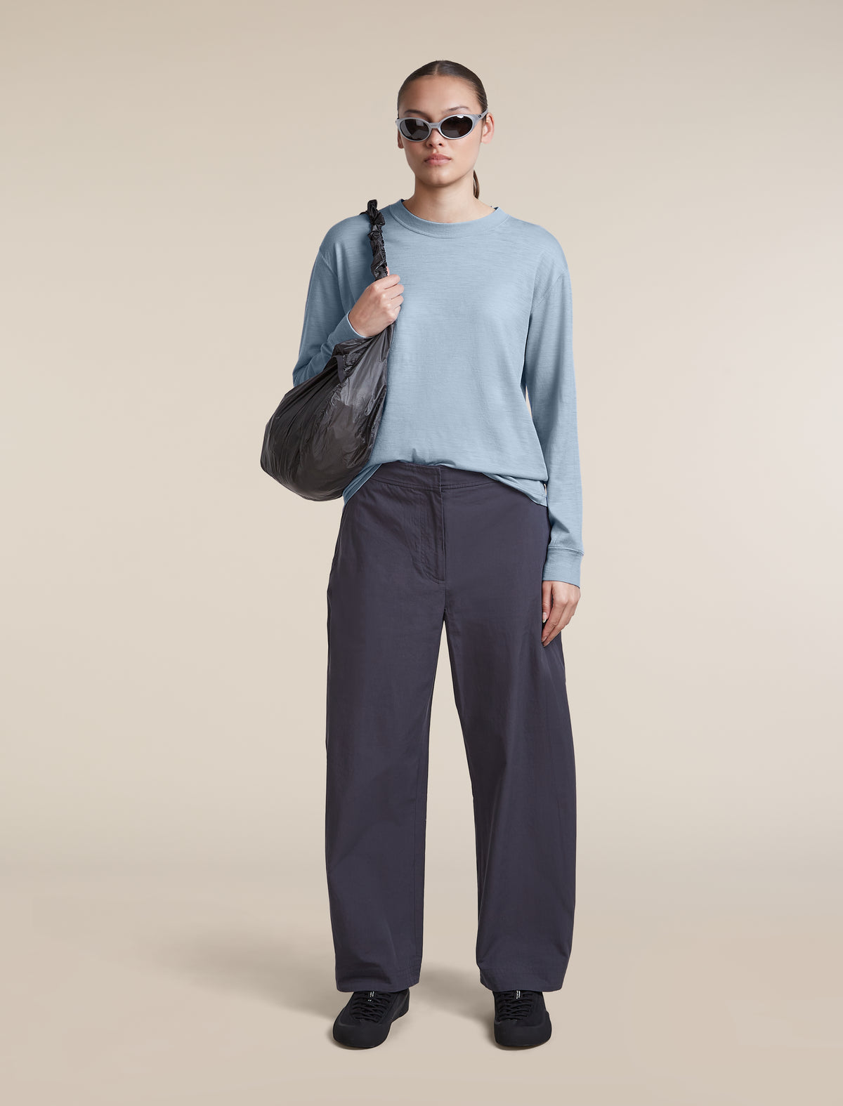 Women's Merino 150 Tech Lite Long Sleeve Relaxed Tee Zinc Blue - 4