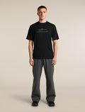 Men's Merino 150 Tech Lite Short Sleeve Relaxed Tee icebreaker Heritage Black - 3