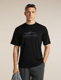 Men's Merino 150 Tech Lite Short Sleeve Relaxed Tee icebreaker Heritage Black - 5