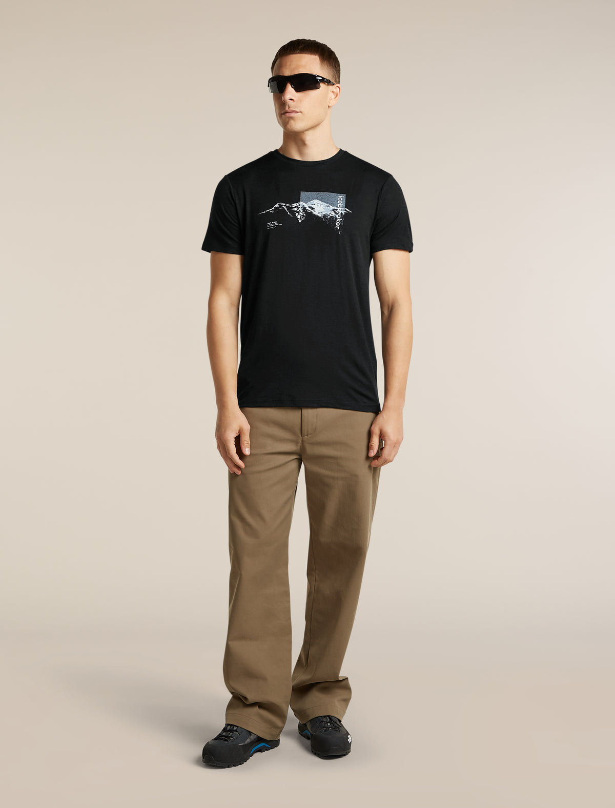 Men's Merino 150 Tech Lite Short Sleeve Tee Pure Altitude Black - 4