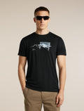 Men's Merino 150 Tech Lite Short Sleeve Tee Pure Altitude Black - 5