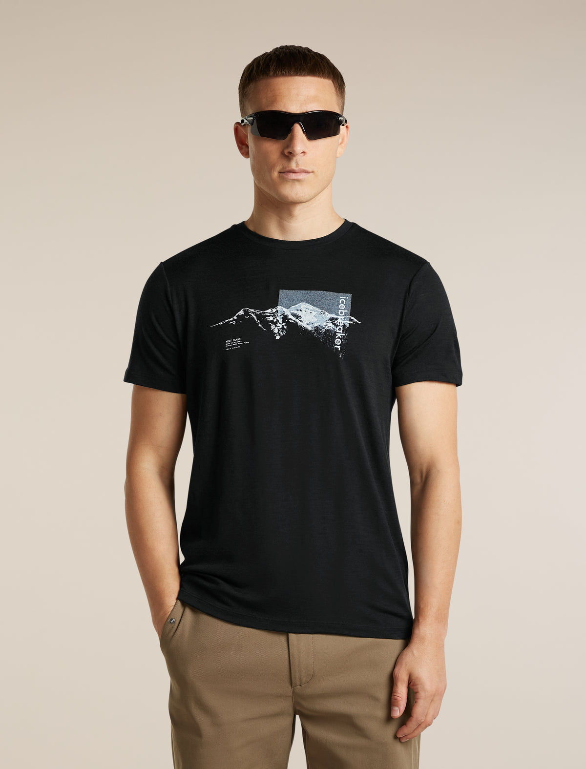 Men's Merino 150 Tech Lite Short Sleeve Tee Pure Altitude Black - 5