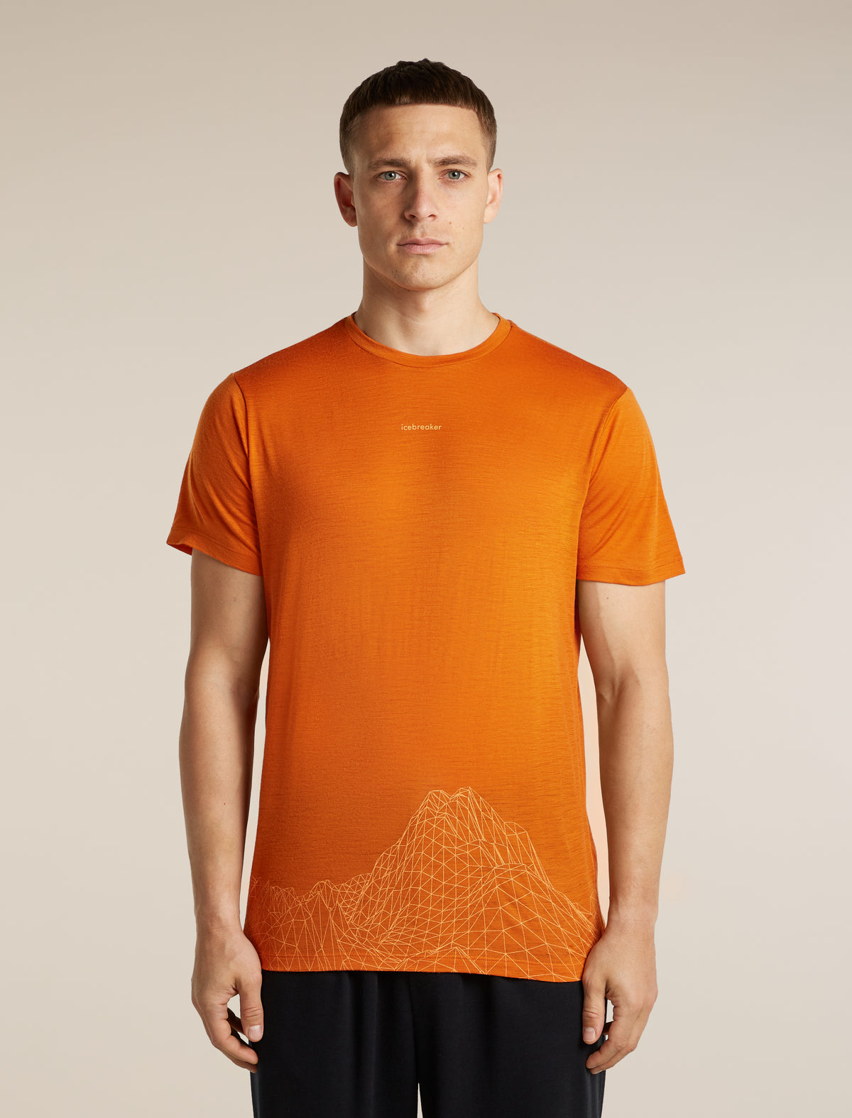 Men's Merino 150 Tech Lite Short Sleeve Tee 3D Mapping Spice - 1