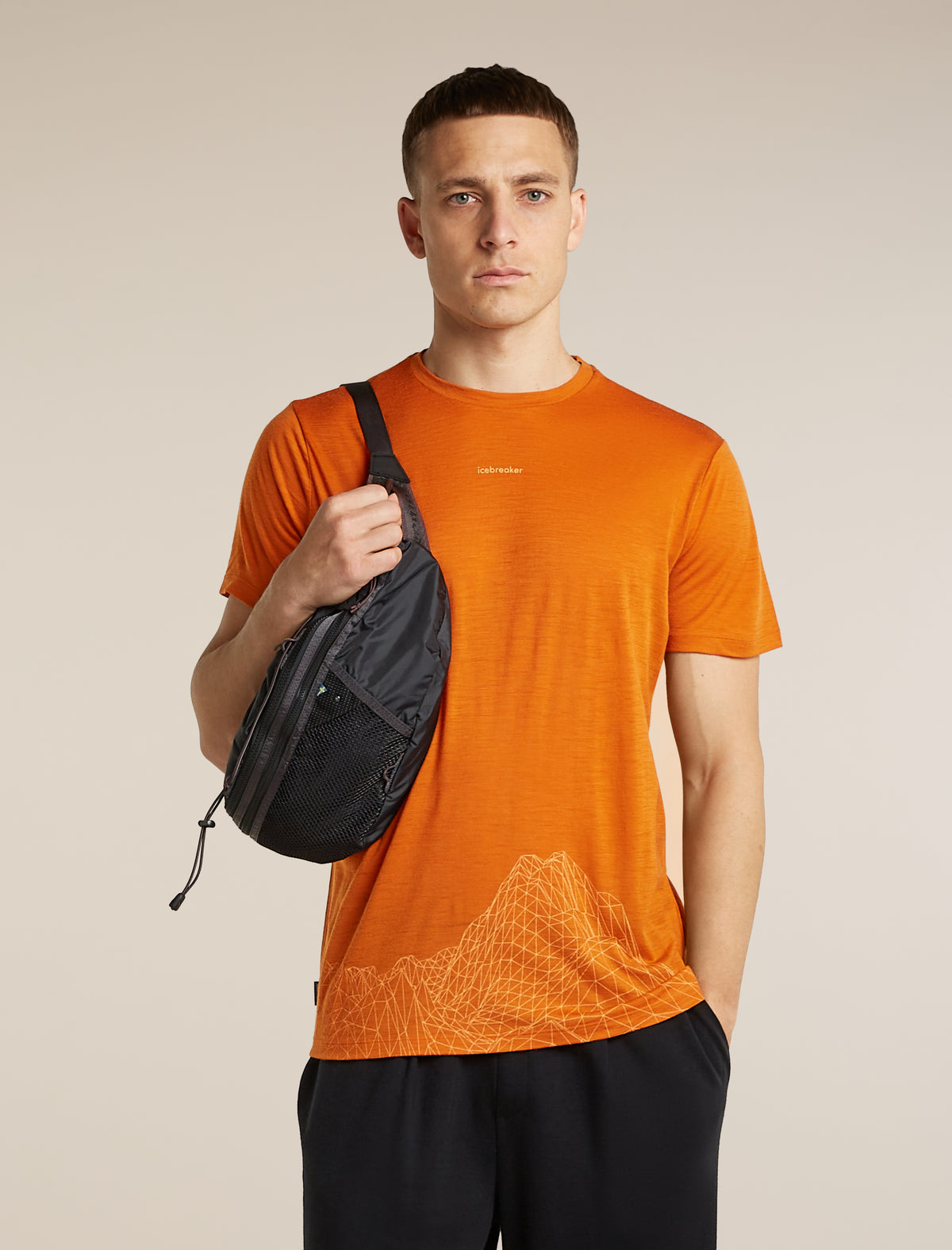Men's Merino 150 Tech Lite Short Sleeve Tee 3D Mapping Spice - 5