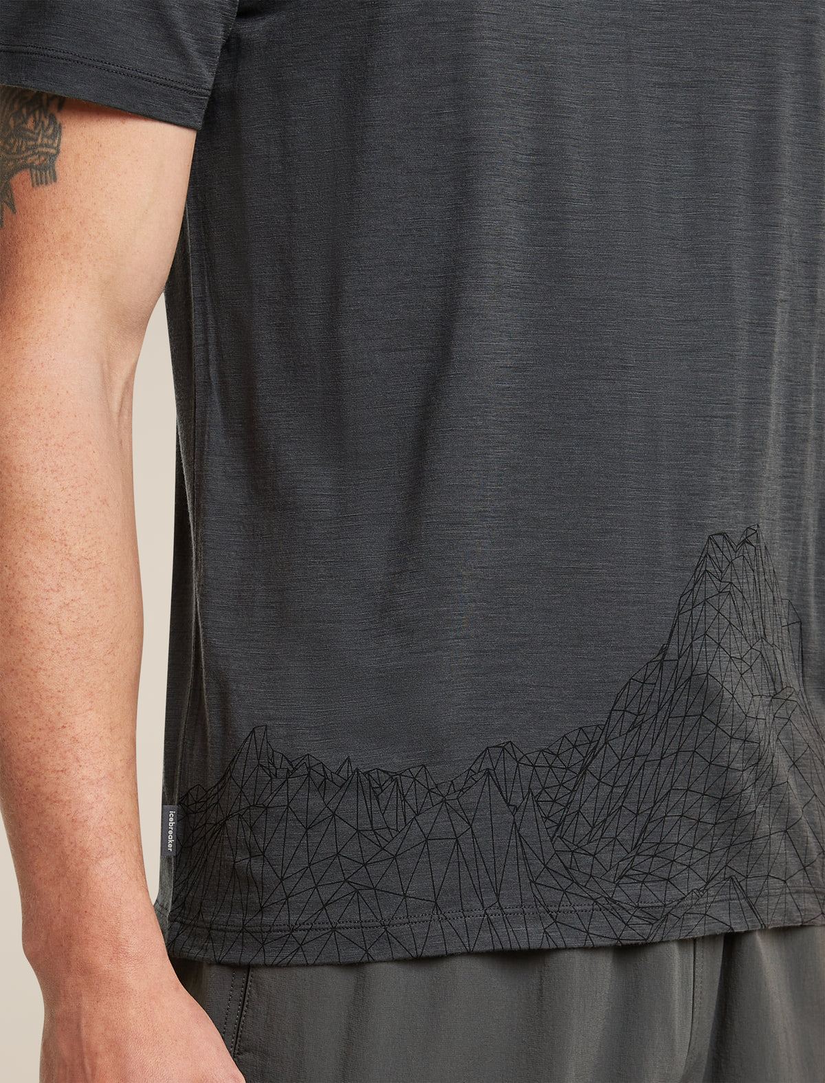 Men's Merino 150 Tech Lite Short Sleeve Tee 3D Mapping Obsidian - 7
